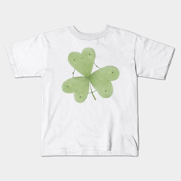 Three Leaf Clover Kids T-Shirt by Sophie Corrigan